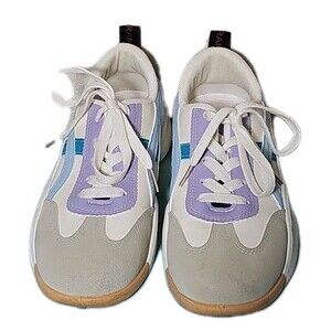 De Florence Low Top Sneakers Pastel Colorblock Casual Shoes Size 39 fits as 8.5